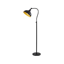 Adesso Wallace 56.5 Matte Black Floor Lamp with Dome Shade (3755-01)