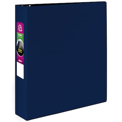 Avery 2 3-Ring Non-View Binders, Slant Ring, Blue (27551)