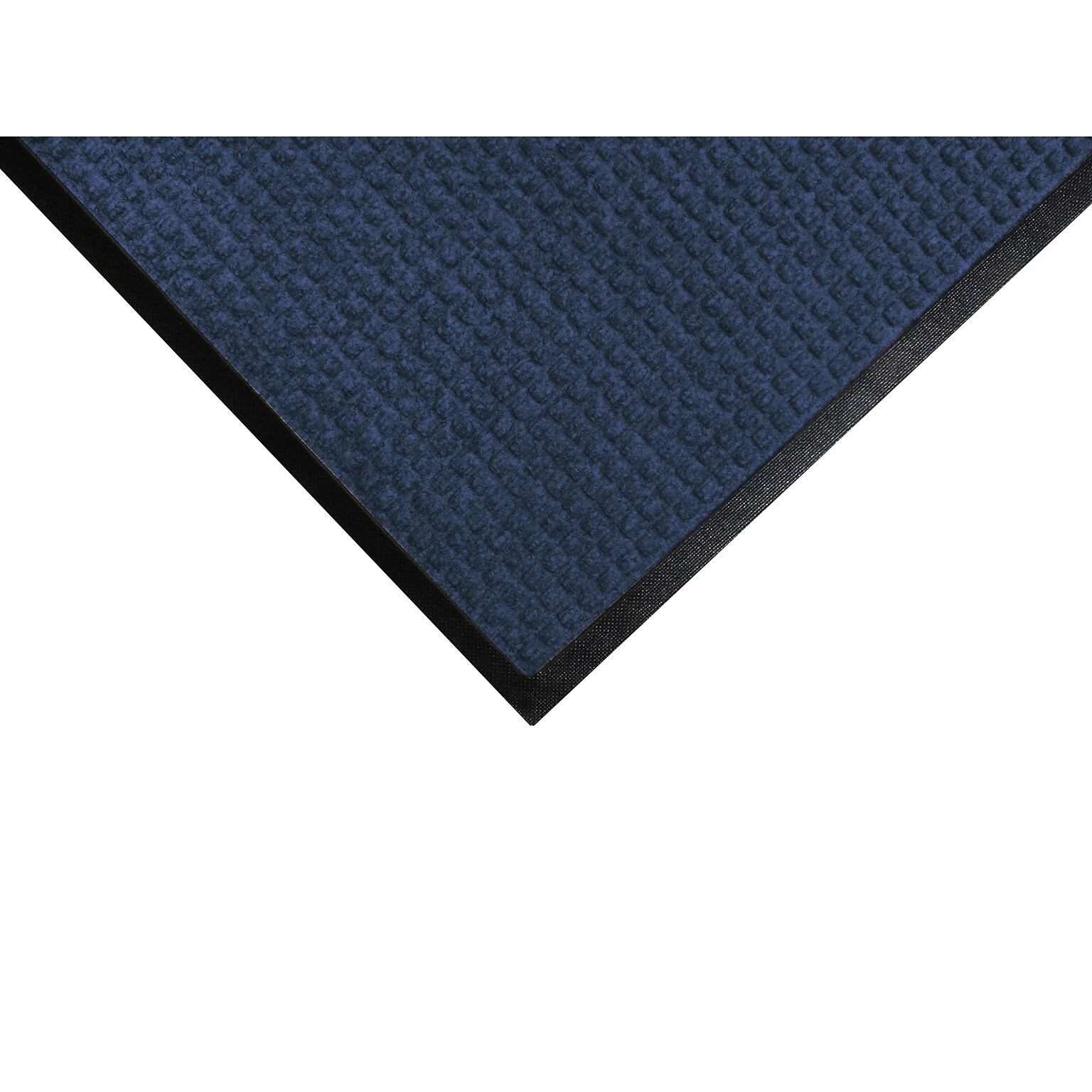 M + A Matting WaterHog Squares Classic Commercial Wiper/Scraper Entrance Floor Mat, 6 x 12, Navy (20061612070)