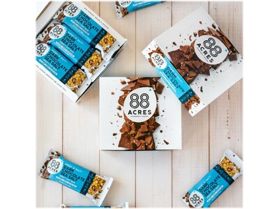 88 Acres Sweet 'N' Salty Gluten-Free Dark Chocolate/Sea Salt Seed and Oat Bar, 1.6 oz., 9 Bars/Box (310001)