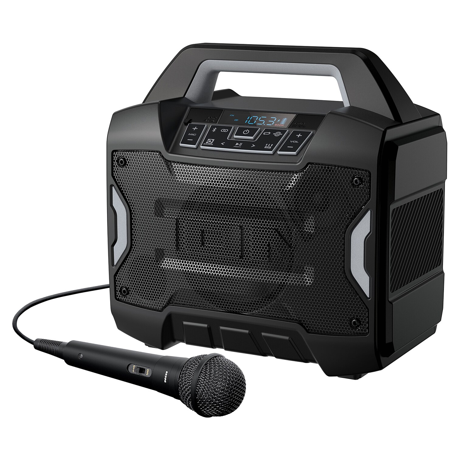 ION Sport Boom Wireless Bluetooth All-Weather Rechargeable Portable Speaker, Water Resistant, Black (SPRTBOOMXUS)