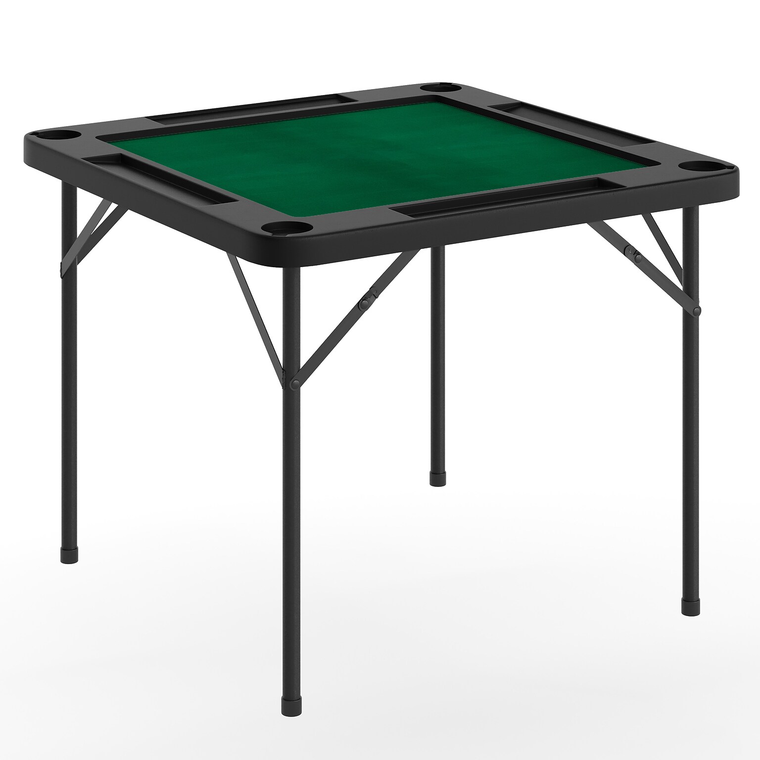 Flash Furniture Silas Folding Card Game Table, Black/Green (DADMJZ88BKGR)