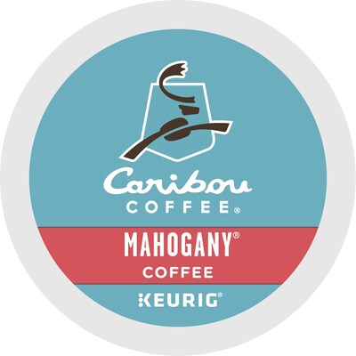 Caribou Mahogany Coffee Keurig® K-Cup® Pods, Dark Roast, 96/Carton (10312)