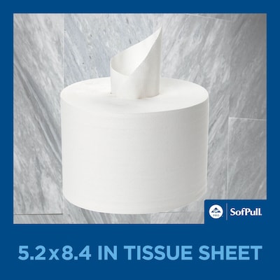 SofPull CenterPull Toilet Paper, 2-Ply, White, 1000 Sheets/Roll, 6 Rolls/Carton (19510)