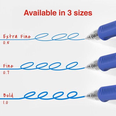 Staples ProGel™ Retractable Gel Pen, Bold Point, 1.0mm, Blue Ink, 36 Pack (ST62587)