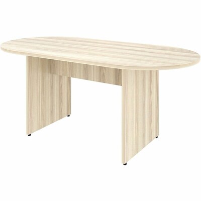 Lorell Essentials 72" Oval Conference Table, Laminate, Mahogany (LLR66370)