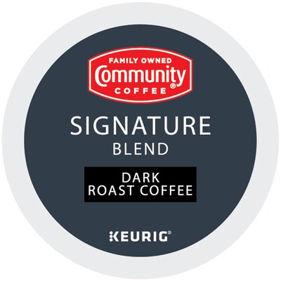 Community Coffee Signature Blend Coffee Keurig® K-Cup® Pods, Dark Roast, 24/Box (5000374328)