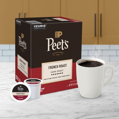 Peet's Coffee French Roast Coffee Keurig K-Cup Pods, 22/Box (5000377806)