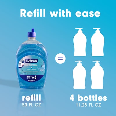 Softsoap Clean and Protect Antibacterial Liquid Hand Soap Refill, Cool Splash Scent, 50 oz. (61048284)