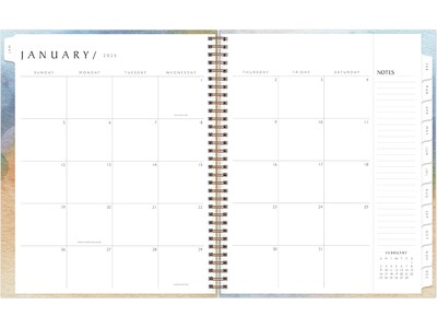 2025 Blue Sky Andreo 8.5" x 11" Weekly & Monthly Planner, Paperboard Cover, Blue/Yellow (137948-25)