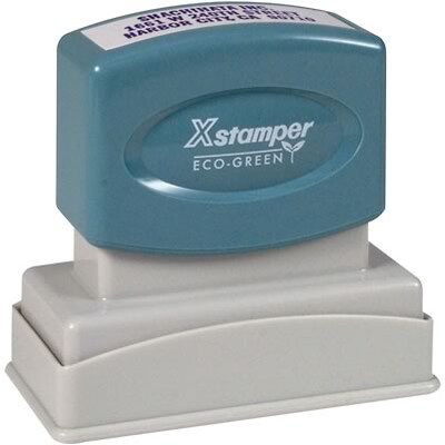 Xstamper® Pre-inked Large Return Address Stamp; 11/16 x 1-15/16, Up to 4 Lines