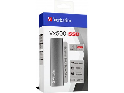 Verbatim Vx500 1TB USB 3.2 External Solid-State Drive (47444)