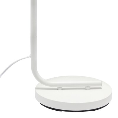 Simple Designs Modern Iron Lantern Floor Lamp with Glass Shade, White (LF2009-WHT)