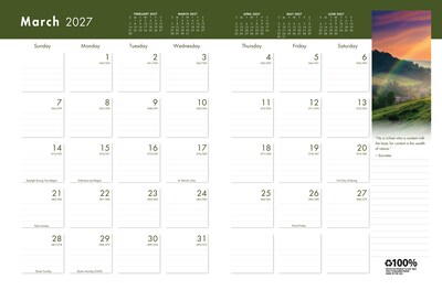 2027 House of Doolittle Earthscapes 8.5" x 11" Monthly Desk Calendar (26402-27)