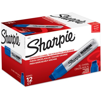 Sharpie Magnum Permanent Marker, XL Chisel Tip, Blue (44003)