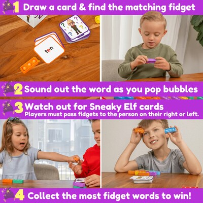 The Fidget Game Sneaky Elves CVC Reading Game (FDGSNEAKYELVE)