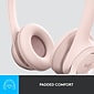 Logitech H390 Noise Canceling Stereo Headset, Rose (981-001280)