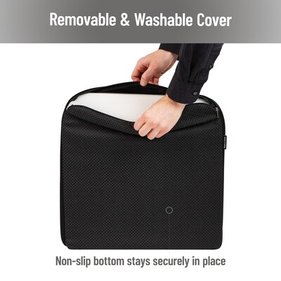 Mind Reader Memory Foam Office Chair Cushion, Black (MEMGEL-BLK)