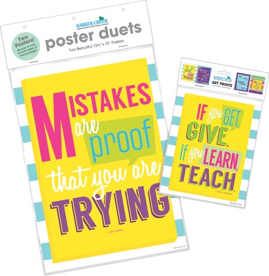 Barker Creek Keep On Trying Motivational Art Prints & Posters Set, 6/Set (4209)