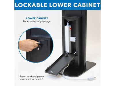 Mount-It! Adjustable Anti-Theft iPad Tablet Kiosk, Black (MI-3880B_G10)