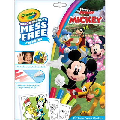 Crayola Color Wonde: Mickey Coloring Book, 18 Pages, 2 Sets/Bundle (BIN757006-2)