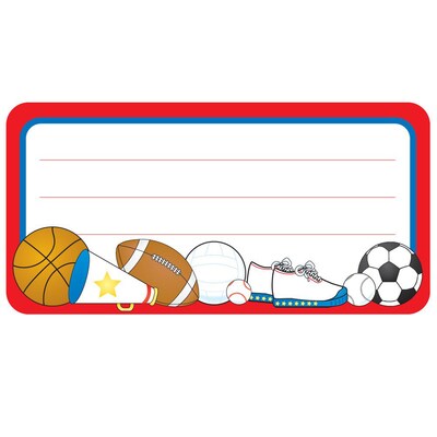 Creative Shapes Etc. Sports Nametags, 36/Pack, 6 Packs (SE-821-6)