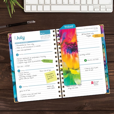 2026-2027 Excello Brands 8 x 5.5 Academic Weekly & Monthly Planner, Paperboard Cover, Rainbow Petals (FSHN-AY26-58-41)