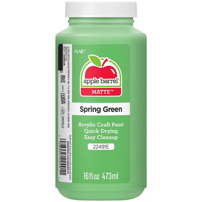 Apple Barrel Acrylic Paint Matte, 16oz., Spring Green, 3/Pack(APP22491E-3)