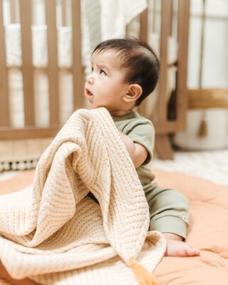 Marigold Chevron Blanket