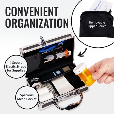 Vaultz Storage Container w/ Combination Lock, Plastic, Black (VZ00361-CAM)