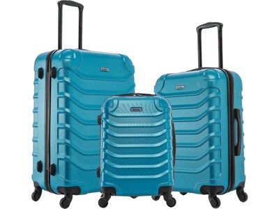 InUSA Endurance 3-Piece Hardside Spinner Luggage Set, TSA Checkpoint Friendly, Teal (IUENDSML-TEA)