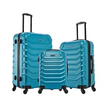 InUSA Endurance Polycarbonate/ABS 3-Piece Luggage Set, Teal (IUENDSML-TEA)