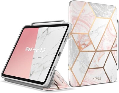 i-Blason Cosmo Plastic 13" Fashion Case for iPad Pro 7th Generation, Marble