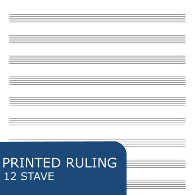 Roaring Spring Paper Products Use Your Imagination Music Notebook, 8.5" x 11", Stave-Ruled, 32 Sheets, White/Red, 24/Carton