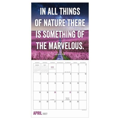 2027 TF Publishing Great Outdoors 7" x 7" Monthly Wall Calendar, Multicolored (27-2109)