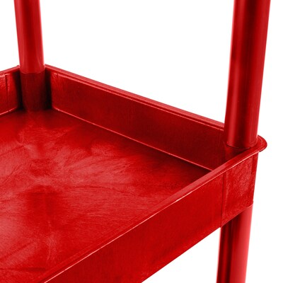 Luxor ENDURA 3-Shelf Utility Cart, Red (RDSTC111RD)