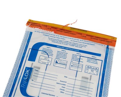 TripLok Series E Deposit Bags, Clear, 50/Pack (585048)