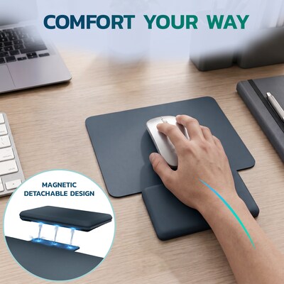 Purely MP78 Mouse Pad with Ergonomic Magnetic Wrist Rest, Black (PCCMP78BK)