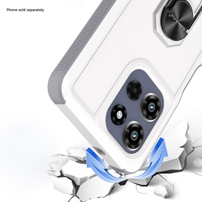 SaharaCase Raider Series GRIP Case for Motorola Moto G Power 5G, Shock Absorbing, Fossil White (CP00784)