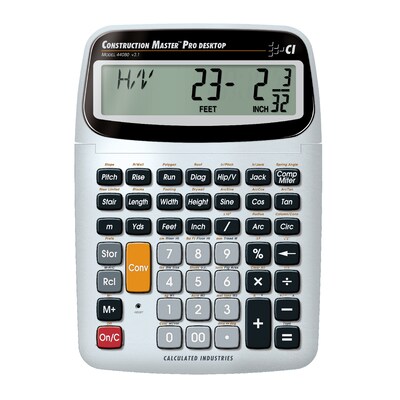 Calculated Industries Construction Master 44080 11-digit Construction Calculator, Silver/Black