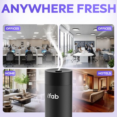 iFab 96L Nebulizing Aromatherapy Essential Oil Diffuser, 4 oz. (ISM96LBK)