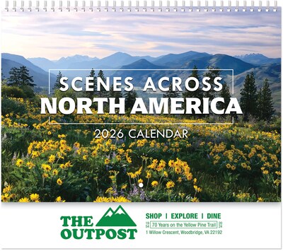 Custom Scenes Across America Wall Calendar Spiral