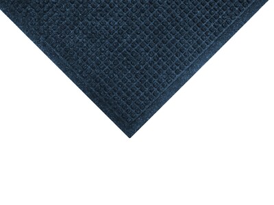 M + A Matting WaterHog Squares Fashion Commercial Wiper/Scraper Entrance Floor Mat, 6 x 12, Navy (28061612170)