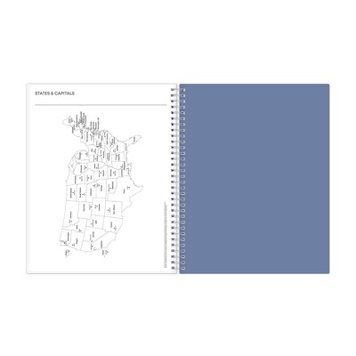 2025-2026 Blue Sky Tanya Blue 8.5" x 11" Academic Year Daily Planner, Plastic Cover, Multicolored (156259)