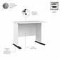 Bush Business Furniture Studio A 36"W Small Computer Desk, White (SDD136WH)