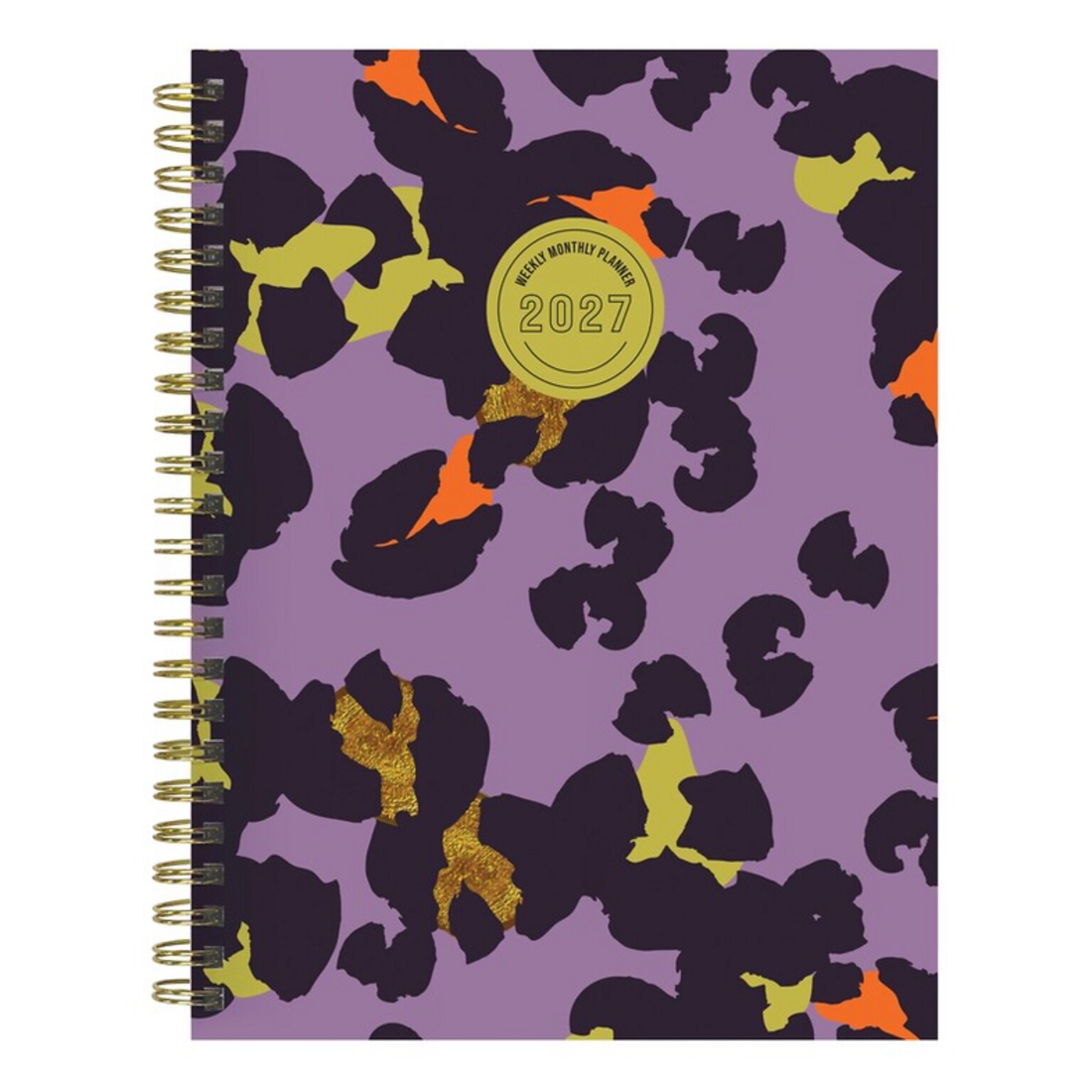 2027 TF Publishing Lilac Leopard 6.5 x 8  Weekly & Monthly Standard Planner, Paperboard Cover, Multicolored (27-9210)