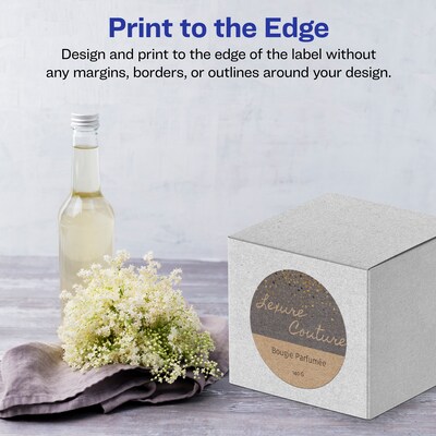 Avery Laser/Inkjet Circle Multipurpose Labels, 3.5" Dia., Kraft Brown, 400 Labels/Box ( 94514)