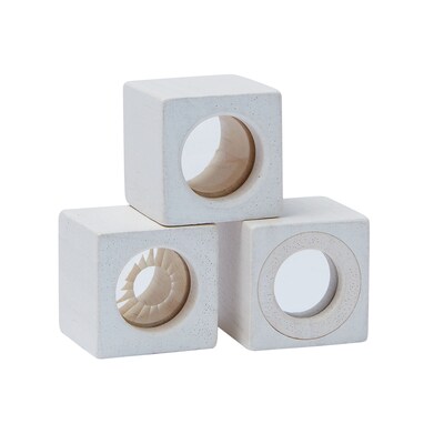 Plan Toys Wooden Activity Blocks, 9 Pieces/Set (PTS5531)