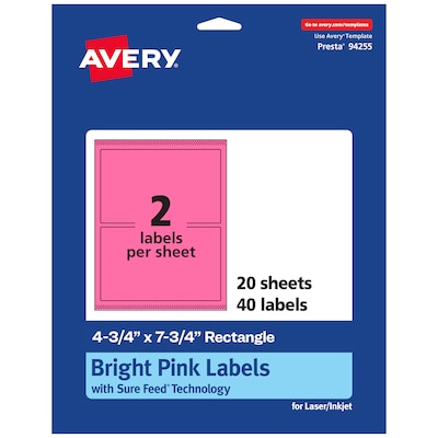 Avery Hemp Starburst Laser/Inkjet Multipurpose Labels, 1, Off-White (960/Pack)