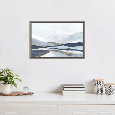 Amanti Art Far Away Land I (Mountains) by Eva Watts Framed Canvas Wall Art Print, 23" x 16" (A42674846132)